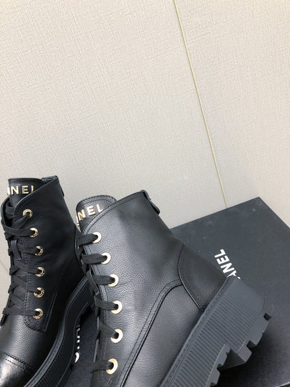 MARTIN SHORT BOOTS BLACK LAMBSKIN
